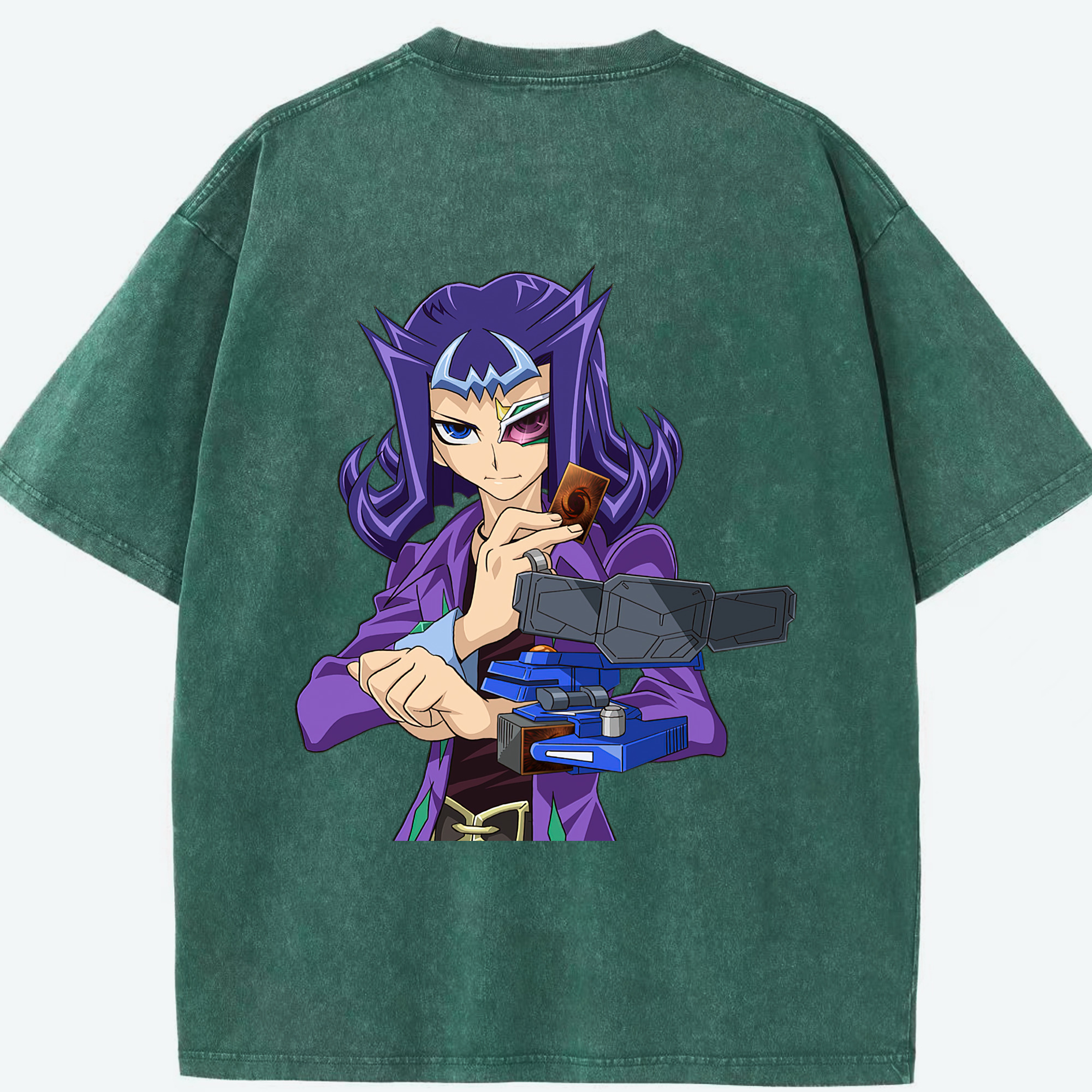 （画像用） 遊☆戯☆王 Yu-Gi-Oh! 綿100% ヴィンテージ風 半袖Tシャツ（背面プリント）